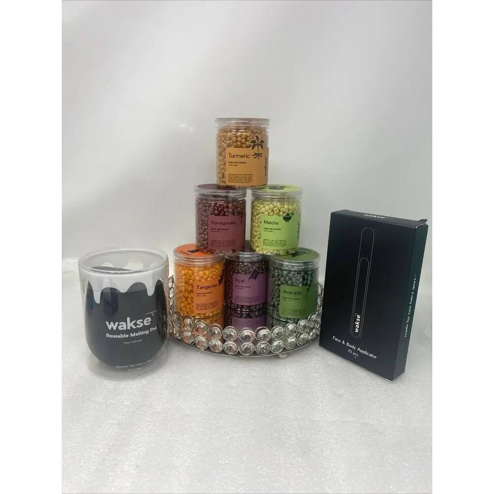 Wakse Botanicals Home Wax Kit 6 Scents Warmer 70 Applicators NWT MSRP $135